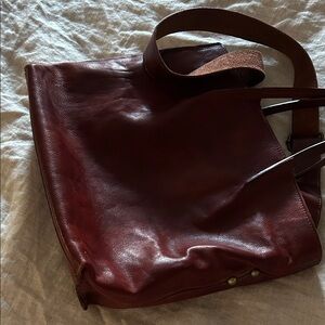 T-Nobile Brown/Cognac Italian Leather Tote Bag